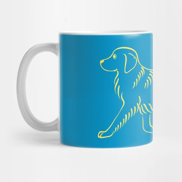 Trotting Golden Retriever by illucalliart